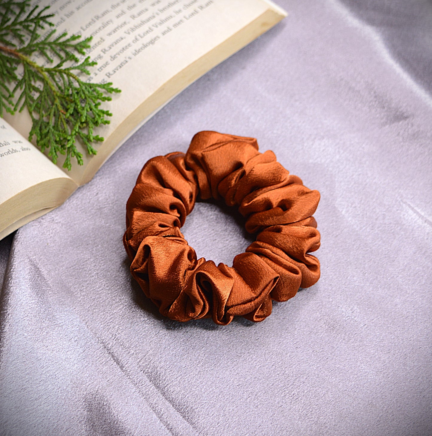 ORANGE | Silk Satin Scrunchies | SKINNY,M,L