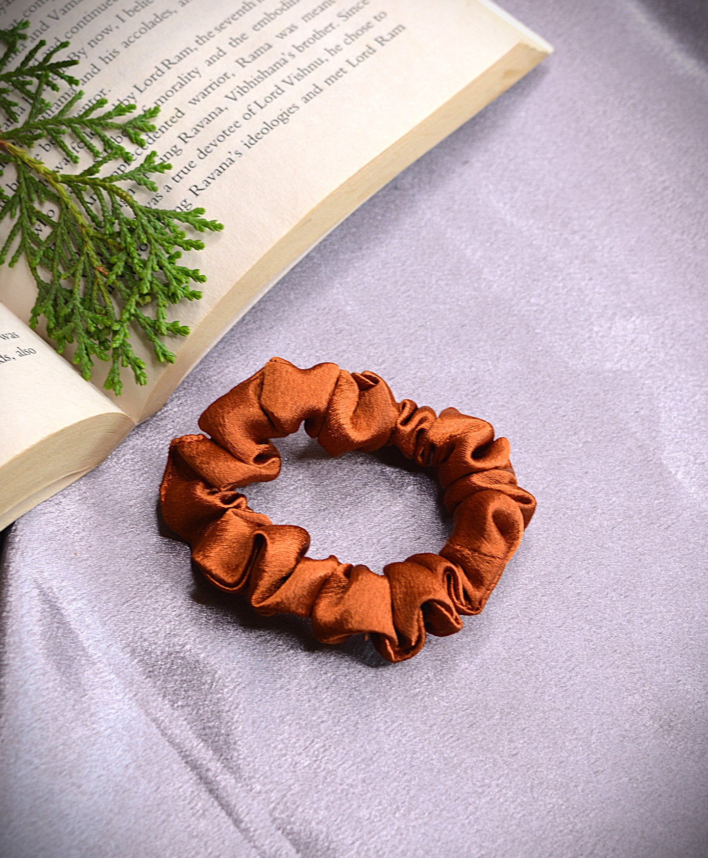 ORANGE | Silk Satin Scrunchies | SKINNY,M,L