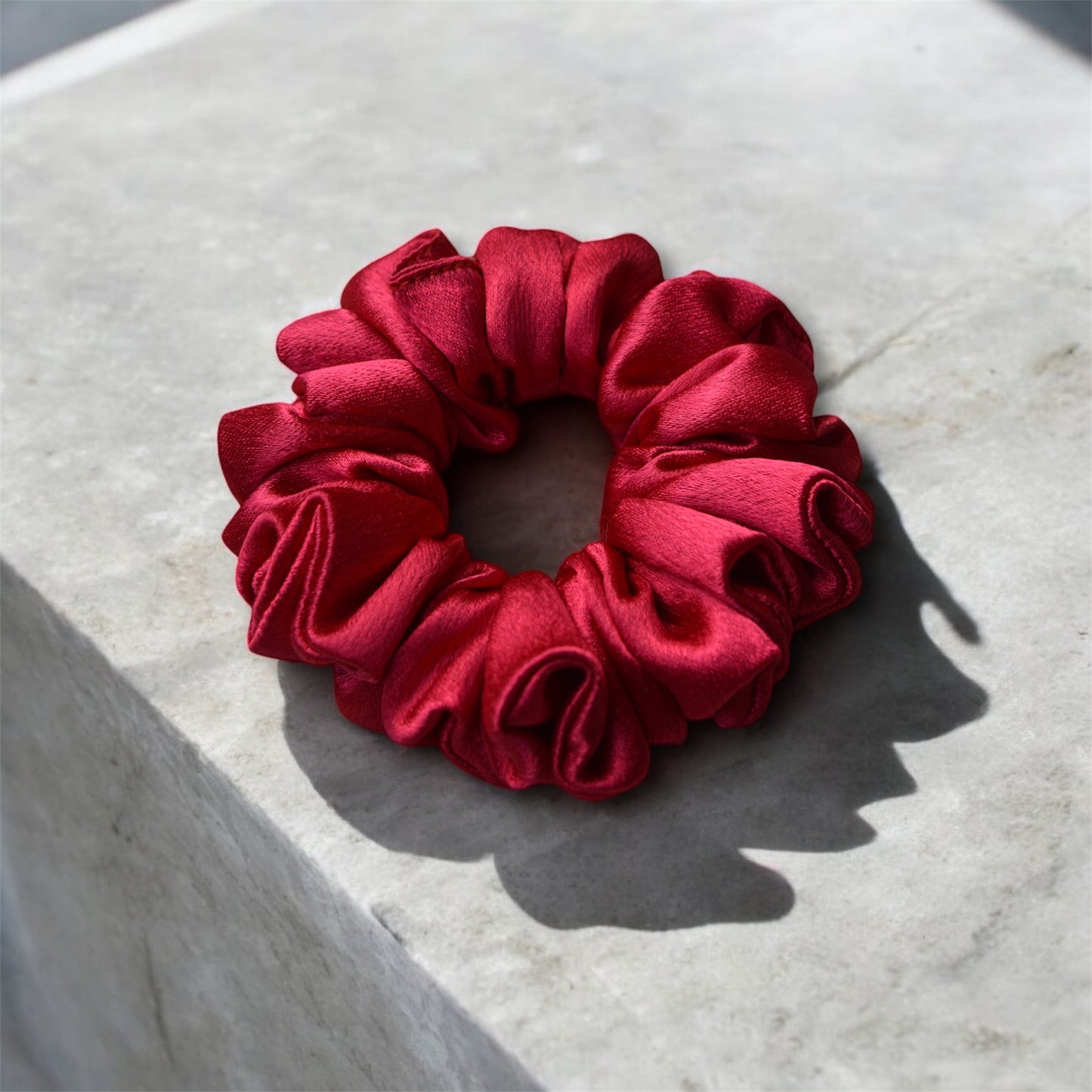 APPLE RED | Silk Satin Scrunchies | SKINNY,M,L,COMBO