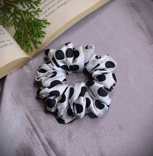 POLKA DOTED | Silk Satin Scrunchies |  SKINNY, M