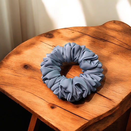 Cloud Grey Classic Scrunchie|Soft Satin|M